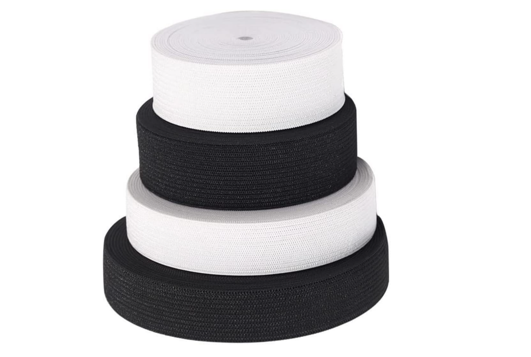 Premium Flat Woven Sewing Elastic - Black & White