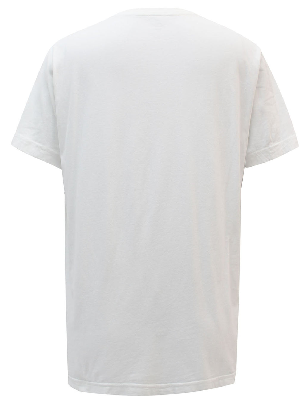 Mens Pure Cotton V-Neck T-Shirt - White with Roots Logo